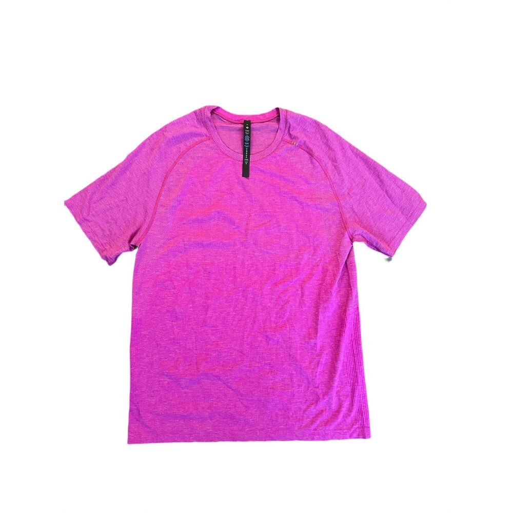 Lululemon Metal Vent Tech Short Sleeve Shirt 2.0 Pink Clay / Purple Highlight XL